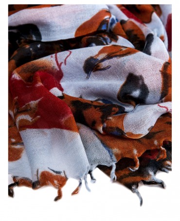 Палантин Женский W40-GRANDE.FLEUR/GRIS